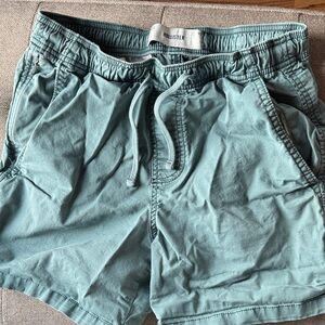 Hollister Men's Aqua Drawstring Casual Shorts XS